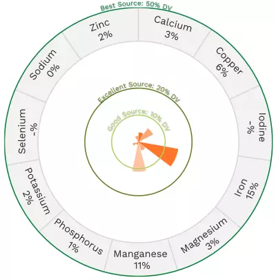 Visual graphic of minerals in spearmint.