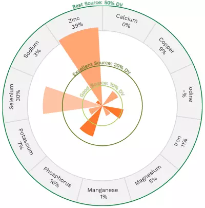 Visual graphic of minerals in beef brisket.