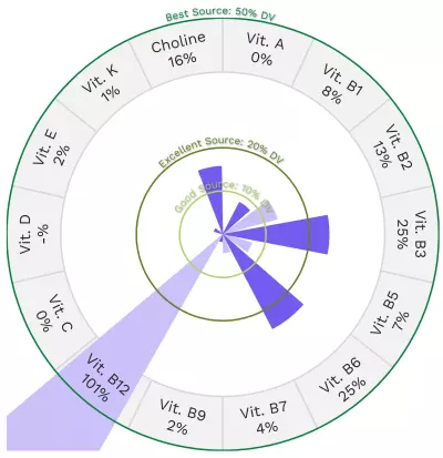 Visual graphic of vitamins in beef brisket.
