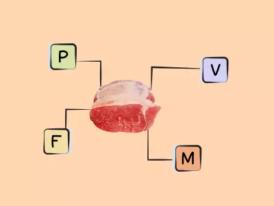 Nutrients in beef inside round roast.
