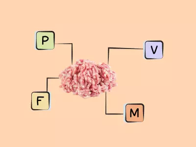 Nutrients in ground pork.
