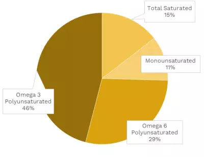 Visual graphic of fats in navy beans.