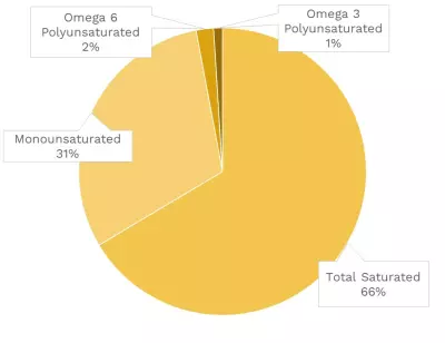 Visual graphic of fats in brie cheese.