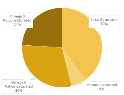 Visual graphic of fats in great northern beans.