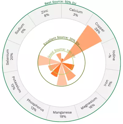 Visual graphic of minerals in pinto beans.