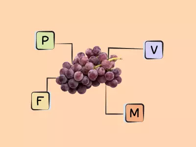 Nutrients in slip skin grapes.