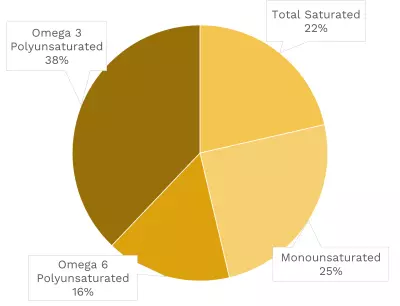 Visual graphic of fats in spiny lobster.