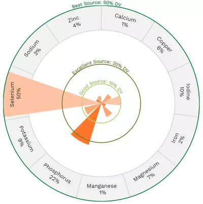 Visual graphic of minerals in farmed Atlantic salmon.